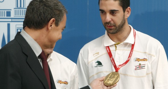 Juan Carlos Navarro con el presidente José Luis Rodríguez Zapatero