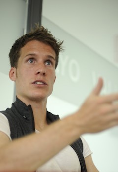 Néstor Susaeta en un momento de la entrevista