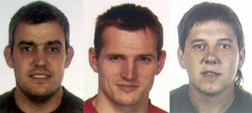 Mattin Sarasola, Igor Portu y Mikel San Sebastián.