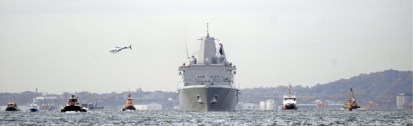 El USS homenajea a las víctimas del World Trade Center. Efe