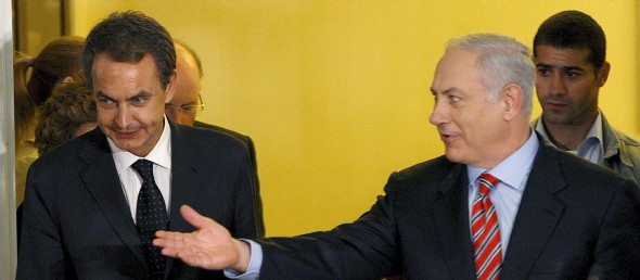 José Luis Rodríguez Zapatero y Benjamin Netanyahu (Efe)