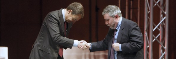 Rodríguez Zapatero con Paul Krugman